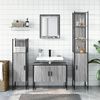 vidaXL Bathroom Cabinet Set Grey Sonoma