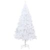 vidaXL Artificial Pre-lit Christmas Tree with Thick Branches White 82.7"