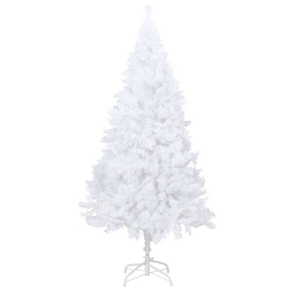 vidaXL Artificial Pre-lit Christmas Tree with Thick Branches White 82.7"