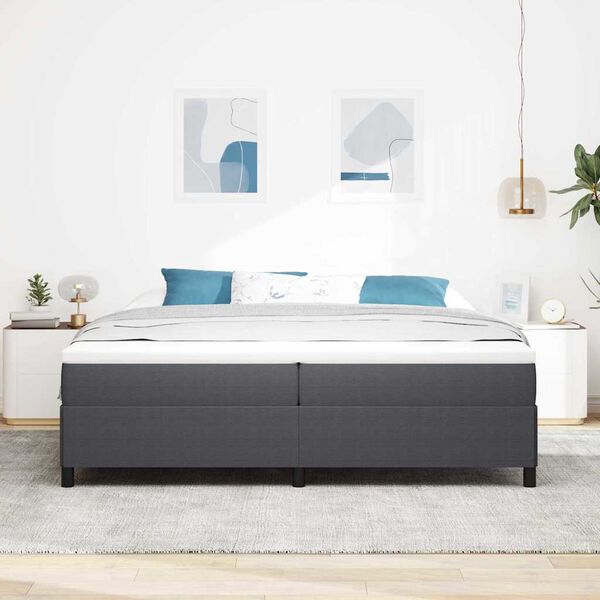 vidaXL Bed Frame Dark gray 78.7“ x 78.7” Corduroy fabric