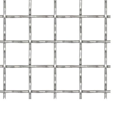vidaXL Crimped Garden Wire Fence Stainless Steel 39.4"x33.5" 1.2"x1.2"x0.1"