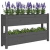 vidaXL Planter Grey Solid pine wood Medium Durable Planter