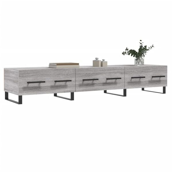 vidaXL TV Cabinet Grey Sonoma Engineered wood, iron Storage TV Cabinet