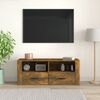 vidaXL TV Cabinet Smoked oak Engineered wood Medium TV Cabinet