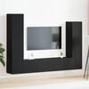 vidaXL TV Cabinet Set Wall-mounted 6 pcs Black Oak Engineered Wood