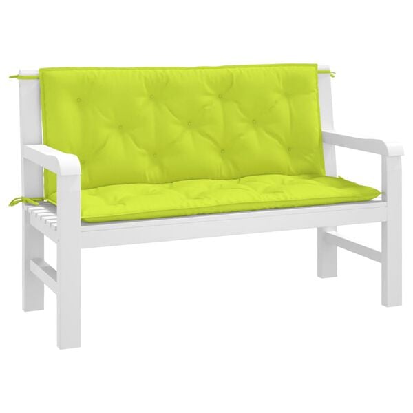 vidaXL Garden Bench Cushion Set of 2 Bright green