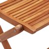 vidaXL Folding Garden Chair Set of 2 Wood grain Solid Acacia wood