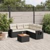 vidaXL Garden Sofa Set Black PE rattan Large Modular Garden Sofa Set