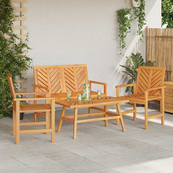 vidaXL Garden Lounge Set Brown Solid Acacia wood
