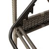 vidaXL Sun Lounger Grey Poly Rattan, Powder-Coated Steel And over