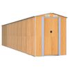vidaXL Garden Shed Light Brown Galvanized Steel Extra Large Garden Shed