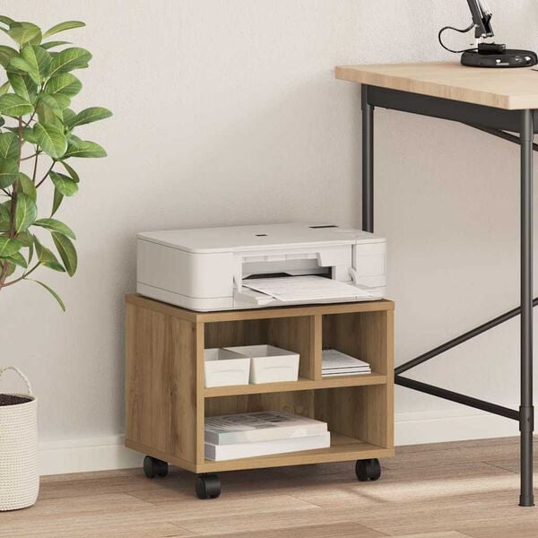 vidaXL Printer Stand Artisan Oak 41 x 32 x 33.5 cm Engineered wood