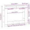 vidaXL TV Cabinet Old wood 59.84 x 8.66 x 44.49 in Engineered wood