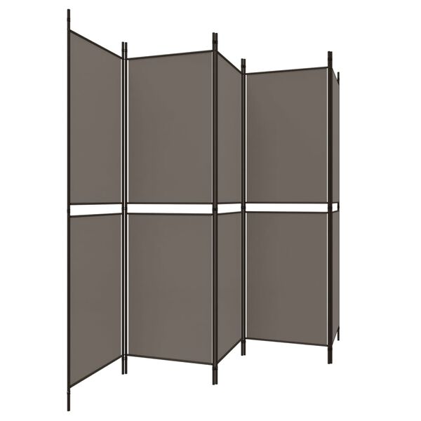 vidaXL 5-Panel Room Divider Anthracite 98.4"x78.7" Fabric