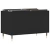 vidaXL Record Cabinet Black Engineered wood, Iron Medium Record Cabinet
