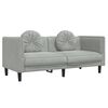 vidaXL Sofa Set Light grey Velvet (100% polyester), plywood, solid wood