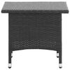 vidaXL Outdoor Table Black PE Rattan 19.7x19.7x18.5 in Durable
