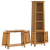 vidaXL Bathroom Furniture Set Natural Wood Solid pine wood Medium