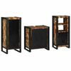 vidaXL Bathroom Furniture Set with Shelf 3 pcs Brown Solid Mango Wood