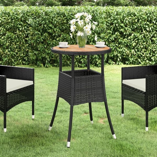 vidaXL Garden Table Black