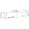 vidaXL Wall Shelf Set of 2 Old wood Engineered wood 41.3 x 7.1 x 7.9 in