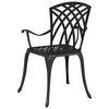 vidaXL Garden Chair 2 pcs Black 20.87 x 20.08 x 34.84 in Aluminium