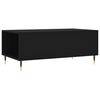 vidaXL Coffee Table Black Engineered wood, metal 35.4 x 19.7 x 14.4 in