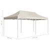 vidaXL Party Tent Cream Aluminum alloy frame 20 x 10 ft Foldable