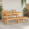vidaXL Garden Dining Set 4 pcs Brown solid acacia wood