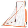 vidaXL Portable Baseball Net Orange&Black 183x182x72.0 " Steel&Polyester