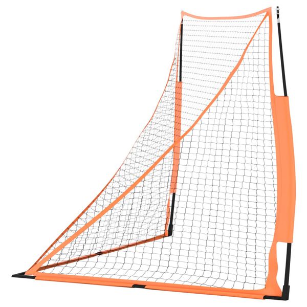 vidaXL Portable Baseball Net Orange&Black 183x182x72.0 " Steel&Polyester