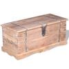 vidaXL Storage Chest Brown Solid Acacia wood Medium Storage Chest