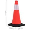 vidaXL Reflective Traffic Cones with Heavy Bases 10 pcs 19.7 "