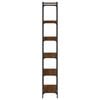 vidaXL Bookcase Brown oak, black Engineered wood, metal Medium