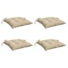 vidaXL Chair Cushion Set of 4 Beige Oxford fabric (100% polyester)
