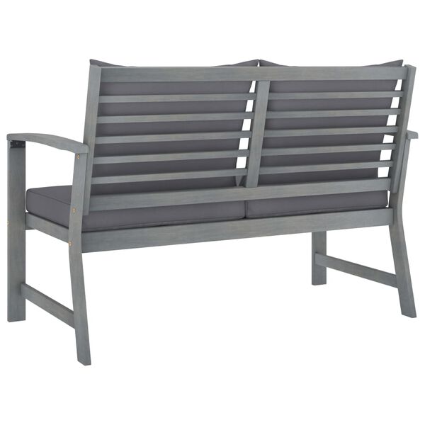 vidaXL Garden Bench Grey Solid Acacia wood 47.2 in Garden Bench