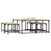 vidaXL Nesting Coffee Table Sonoma oak Engineered wood, metal Compact