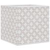 vidaXL Foldable Storage Box Set of 10 Cream with link pattern