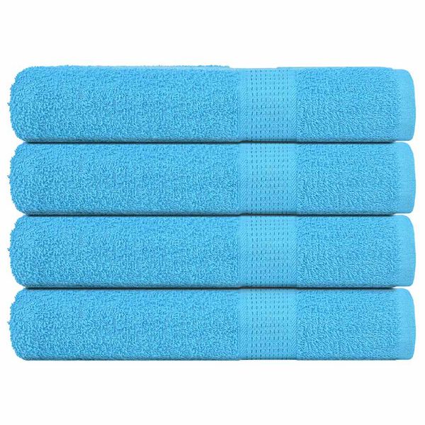 vidaXL Towel Set of 4 Turquoise 100% cotton Large Towel Rectangular