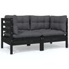 vidaXL Garden Lounge Set Black, Anthracite