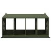 vidaXL Chicken Nesting Box Olive green Cold-rolled sheet Medium