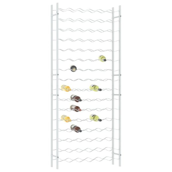 vidaXL Wine Rack for 96 Bottles White Metal