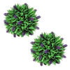 vidaXL Artificial Plant Set of 2 Mixed green with purple accents