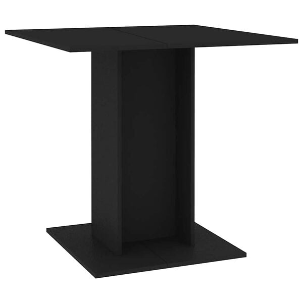 vidaXL Dining Table Black Engineered wood 31.5 x 31.5 in Durable