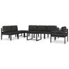 vidaXL Middle Sofa Anthracite Aluminum Medium Modular Middle Sofa