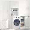 vidaXL Washing Machine Cabinet White 25.2x9.4x74.8" Engineered Wood