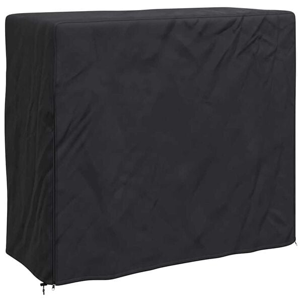 vidaXL Firewood Rack Cover Plain Black 61 x 122 x 106 cm Fabric