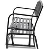 vidaXL Porch Swing Black Steel Standard Seats Two Traditional Design