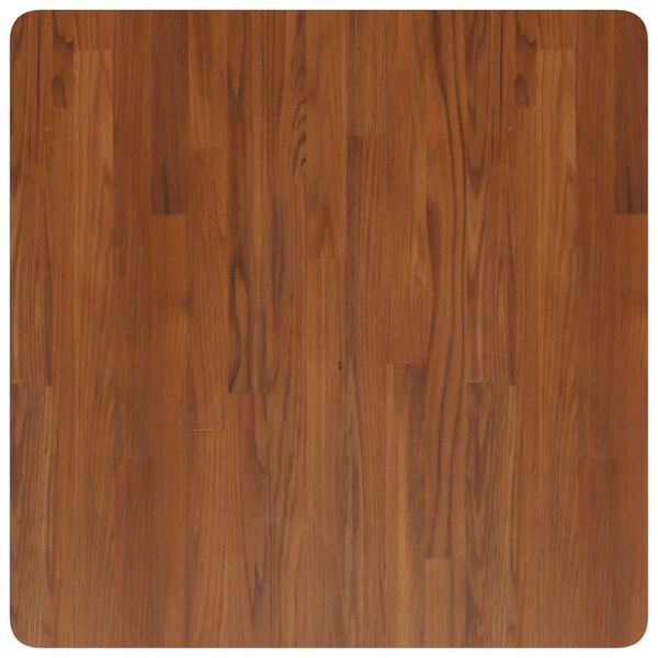 vidaXL Table Top Dark brown Solid oak wood Medium Tabletop Square