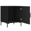 vidaXL Bedside Cabinet Black Engineered wood, iron 15.7 x 15.7 x 19.7 in